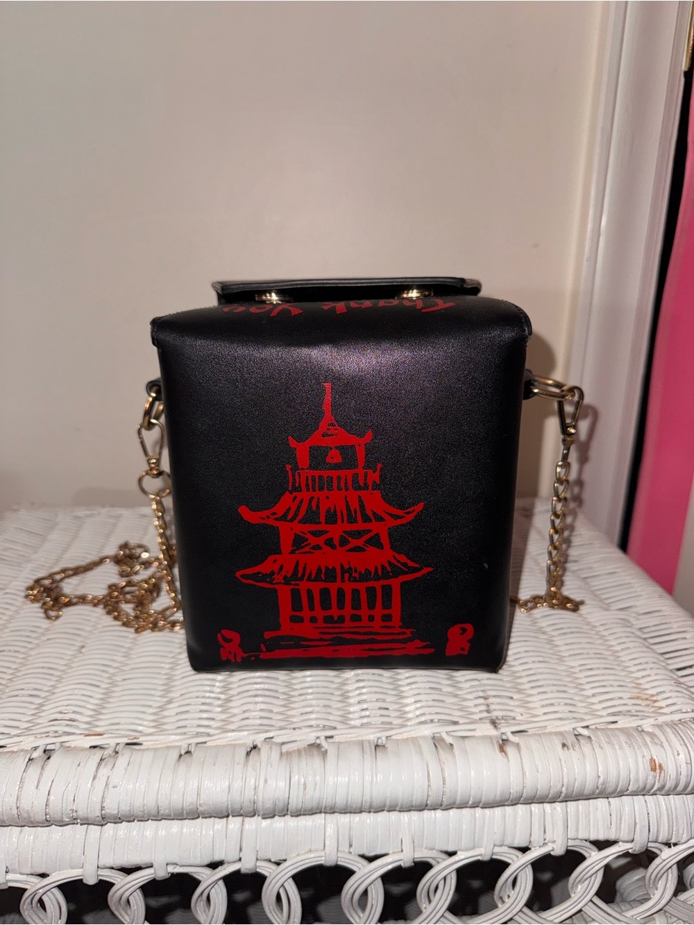Chinese Food Takeout Box Crossbody Chain Purse